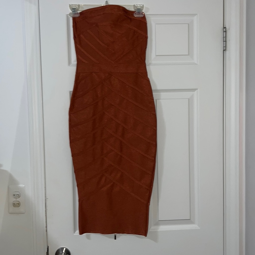 Strapless bandage dress